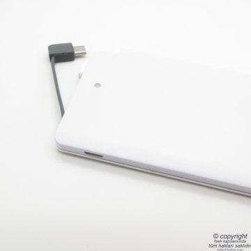 WG-25 Gri Kişiye Özel Powerbank 2500mAh/3.7V Lithium Polymer | İsme Özel Powerbank | Hediyelik Teknoloji Ürünü