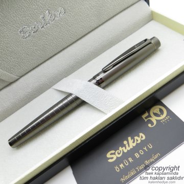 Scrikss 38 Karbon Gri Roller Kalem | Scrikss Kalem | İsme Özel Kalem | Hediyelik Kalem