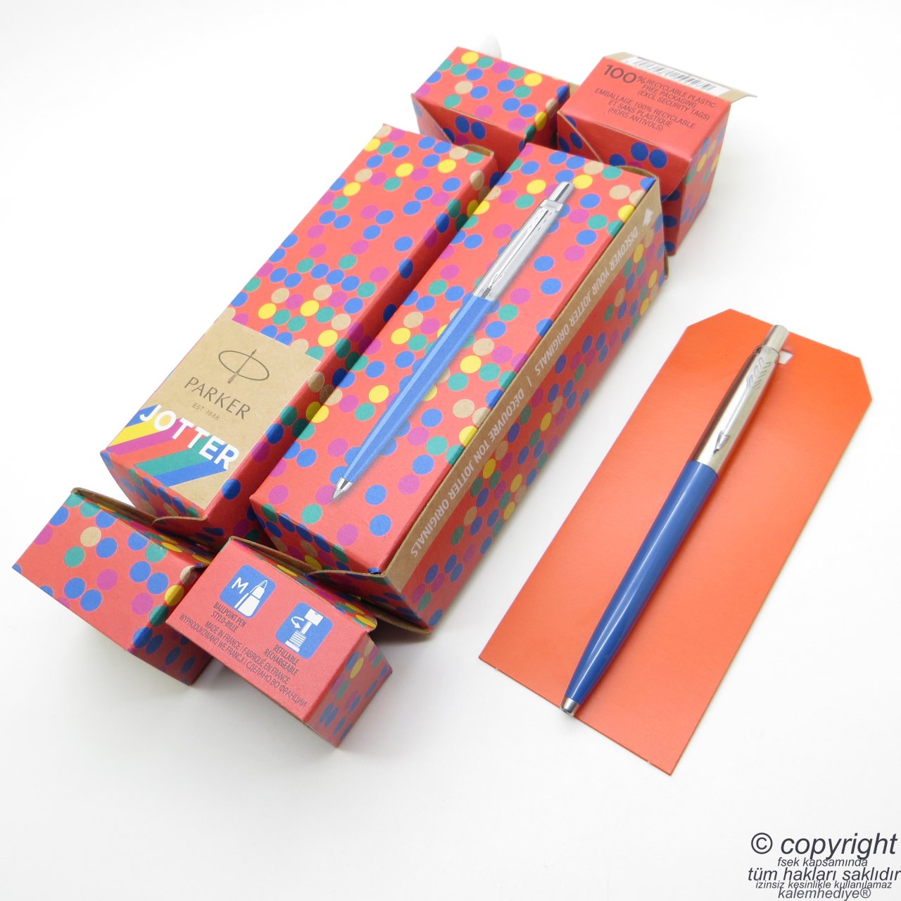 Parker Jotter Doğa Dostu Tükenmez Kalem Mavi | İsme Özel Kalem | Hediyelik Kalem