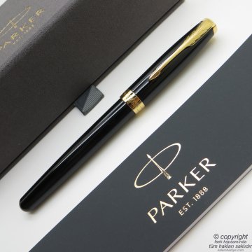Parker Sonnet Lake Siyah GT Dolma Kalem | Parker Kalem | İsme Özel Kalem | Hediyelik Kalem