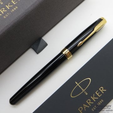 Parker Sonnet Lake Siyah GT Dolma Kalem | Parker Kalem | İsme Özel Kalem | Hediyelik Kalem