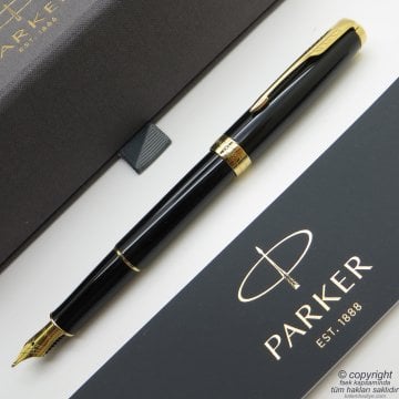 Parker Sonnet Lake Siyah GT Dolma Kalem | Parker Kalem | İsme Özel Kalem | Hediyelik Kalem