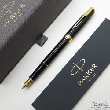 Parker Sonnet Lake Siyah GT Dolma Kalem | Parker Kalem | İsme Özel Kalem | Hediyelik Kalem