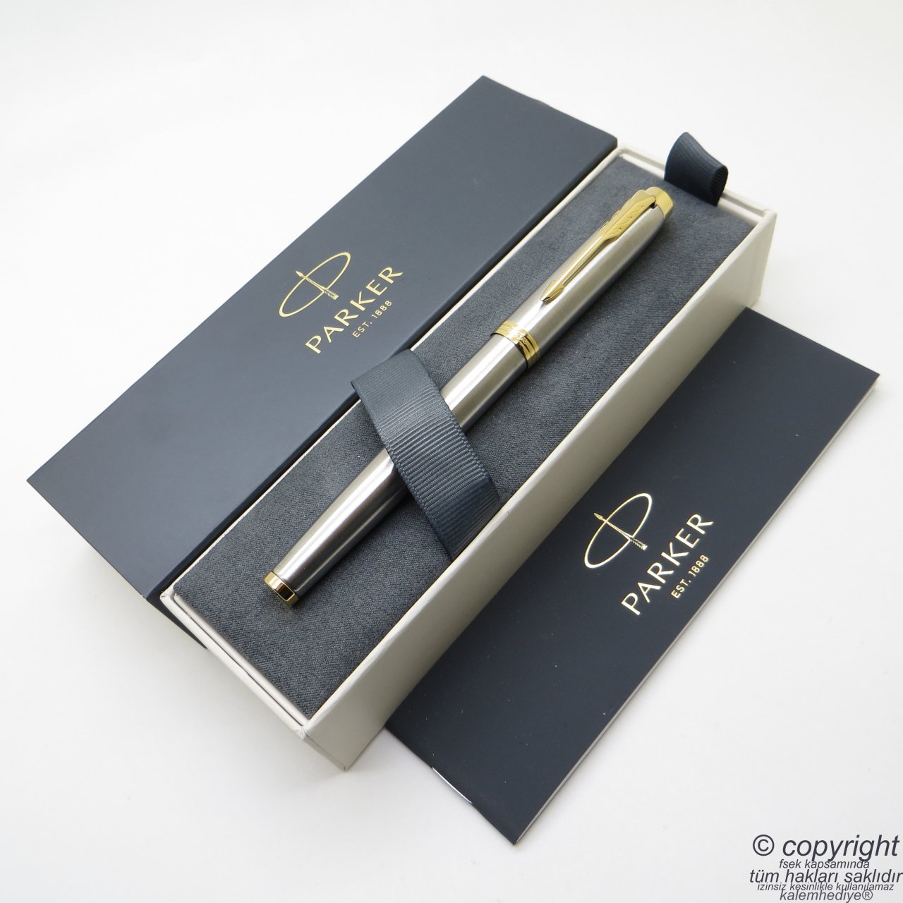 Parker IM Brushed Altın Roller Kalem | İsme Özel Kalem