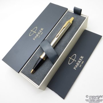 Parker IM Brushed Altın Tükenmez Kalem | İsme Özel Kalem