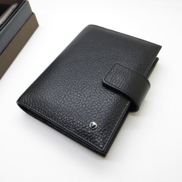Scrikss Hakiki Deri 15x11 Organizer Flötr Siyah + Touch Kalem | İsme Özel