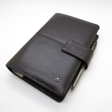Scrikss Hakiki Deri 20x14 Organizer Flötr Kahve + Kalem | İsme Özel