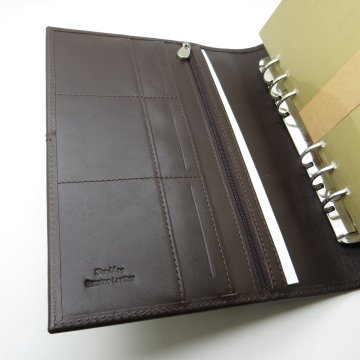 Scrikss Hakiki Deri 24x19 A5 Organizer Yumuşak Deri Kahve + Kalem | İsme Özel