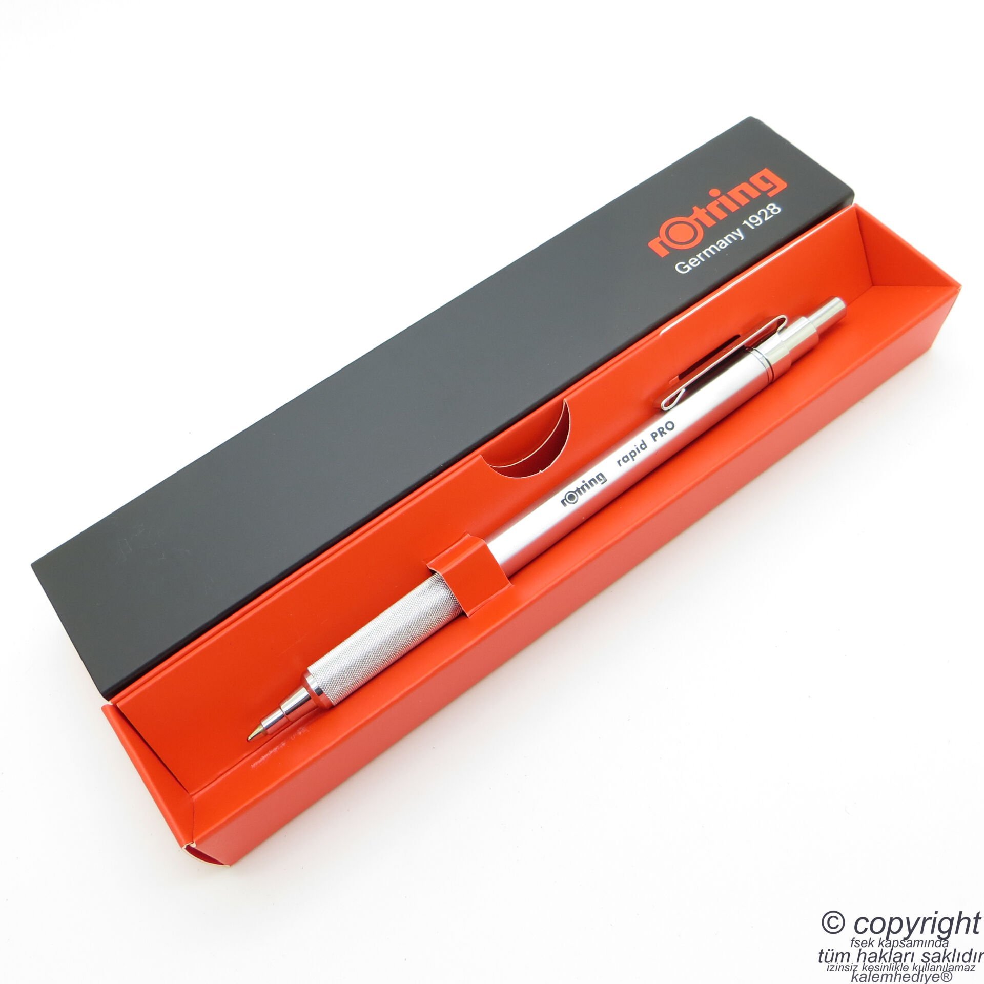 Rotring Rapid Pro Krom Tükenmez Kalem | İsme Özel Kalem