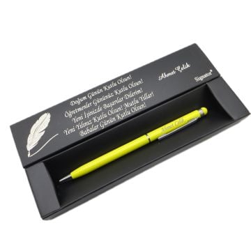 Signator® C510 Slim Papatya Krom Tükenmez Kalem | İsme Özel Kalem | Hediyelik Kalem