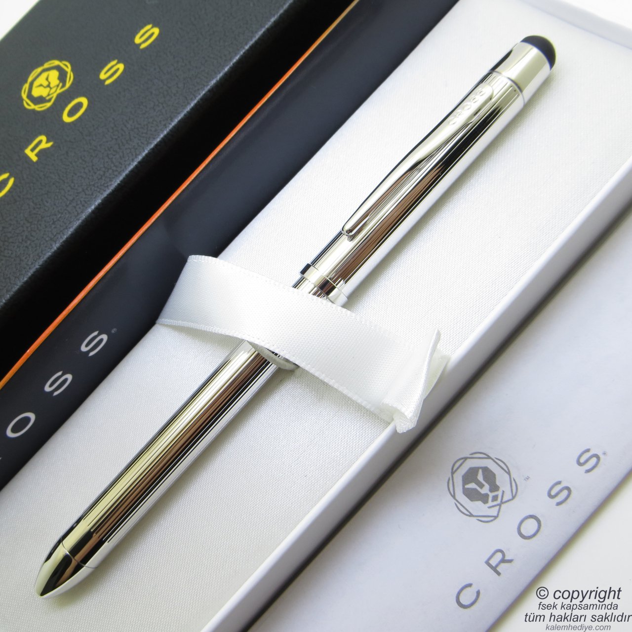 Cross AT0090-11 Tech3 Platinium Plated Multifonksiyon & Stylus Kalem | İsme Özel Kalem