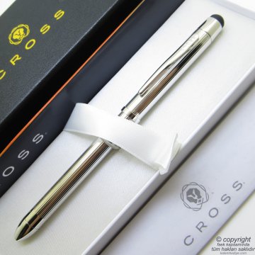 Cross AT0090-11 Tech3 Platinium Plated Multifonksiyon & Stylus Kalem | İsme Özel Kalem