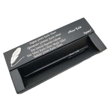 Signator® C513 Slim Siyah Tükenmez Kalem | İsme Özel Kalem | Hediyelik Kalem