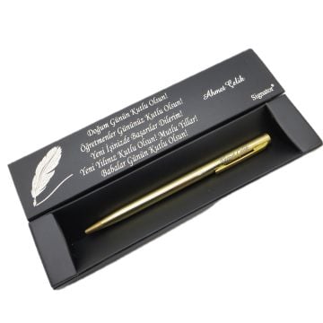 Signator® C518 Slim Gold Tükenmez Kalem | İsme Özel Kalem | Hediyelik Kalem