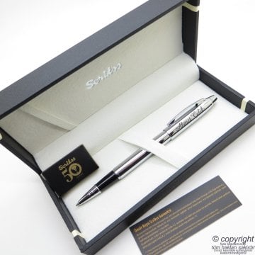 Scrikss 35 Parlak Krom Roller Kalem | Scrikss Kalem | İsme Özel Kalem | Hediyelik Kalem