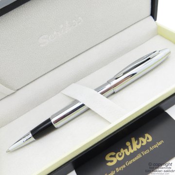 Scrikss 35 Parlak Krom Roller Kalem | Scrikss Kalem | İsme Özel Kalem | Hediyelik Kalem