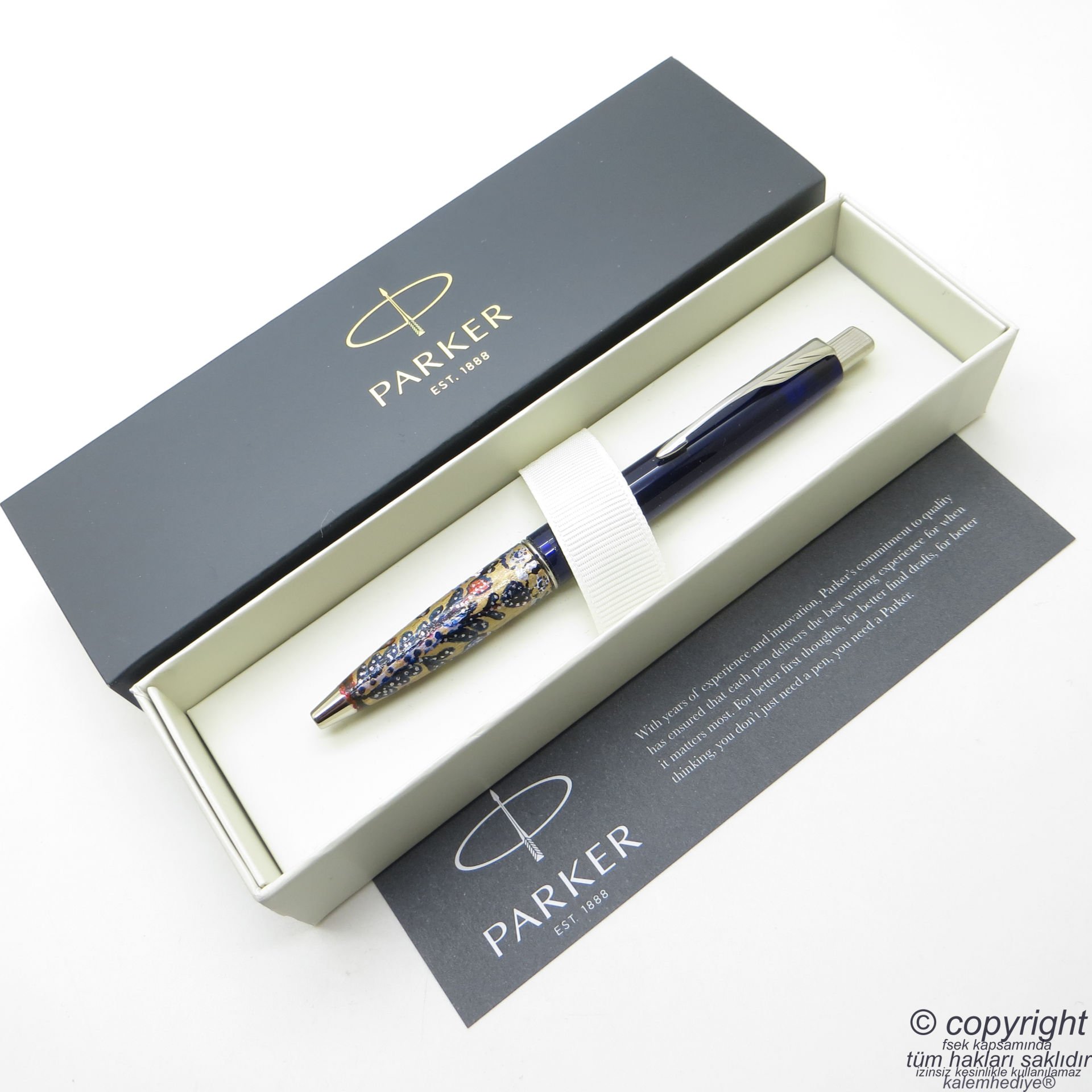 Parker Sanatsal Çizimli Tükenmez Kalem | Benzersiz üründür. Yalnızca bir adet bulunmaktadır