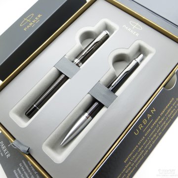 Parker Urban Premium Abanoz Siyah Roller Kalem + Tükenmez Kalem Set | İsme Özel Kalem | Hediyelik Kalem