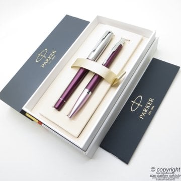 Parker Urban Premium Mürdüm Dolma Kalem + Tükenmez Kalem | İsme Özel Kalem | Hediyelik Kalem