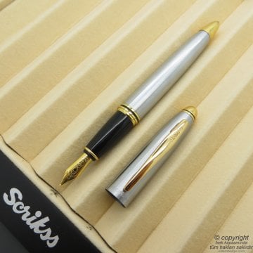 Scrikss 88 Gold Krom Dolma Kalem | Scrikss Kalem | İsme Özel Kalem | Hediyelik Kalem