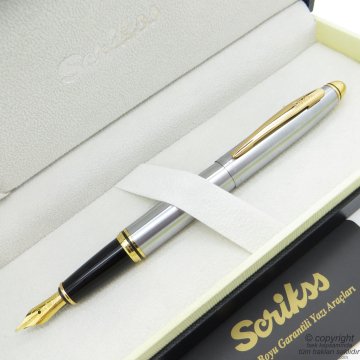 Scrikss 88 Gold Krom Dolma Kalem | Scrikss Kalem | İsme Özel Kalem | Hediyelik Kalem