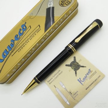 Kaweco 10000553 Dia2 Twist Kalem Versatil Siyah Altın 0.7 mm | İsme Özel Kalem