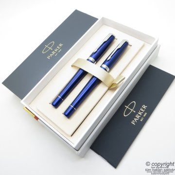 Parker Urban Gece Mavisi Dolma Kalem + Roller Kalem Seti | İsme Özel Kalem
