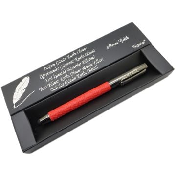 Signator® C567 Titanyum Kırmızı Roller Kalem | İsme Özel Kalem | Hediyelik Kalem