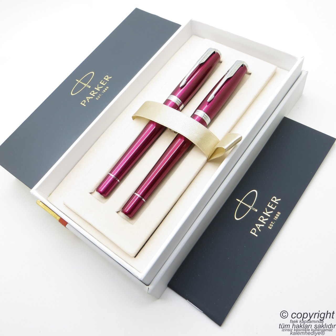 Parker Urban Fuşya Dolma Kalem + Roller Kalem Seti | İsme Özel Kalem
