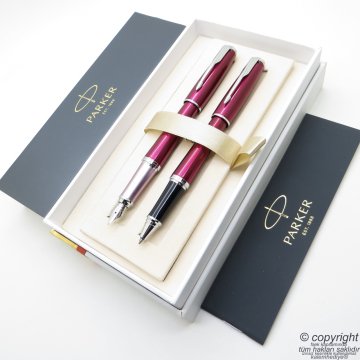 Parker Urban Fuşya Dolma Kalem + Roller Kalem Seti | İsme Özel Kalem