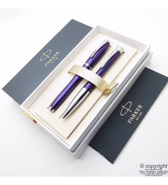 Parker Urban Premium Desenli Metal Dolma Kalem + Tükenmez Kalem | İsme Özel Kalem | Hediyelik Kalem