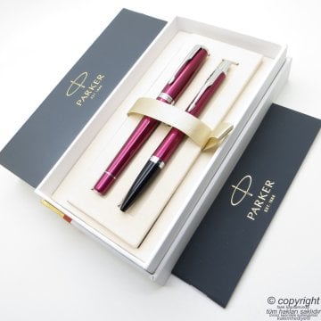 Parker Urban Fuşya Roller Kalem + Tükenmez Kalem Set | İsme Özel Kalem | Hediyelik Kalem