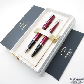 Parker Urban Fuşya Roller Kalem + Tükenmez Kalem Set | İsme Özel Kalem | Hediyelik Kalem
