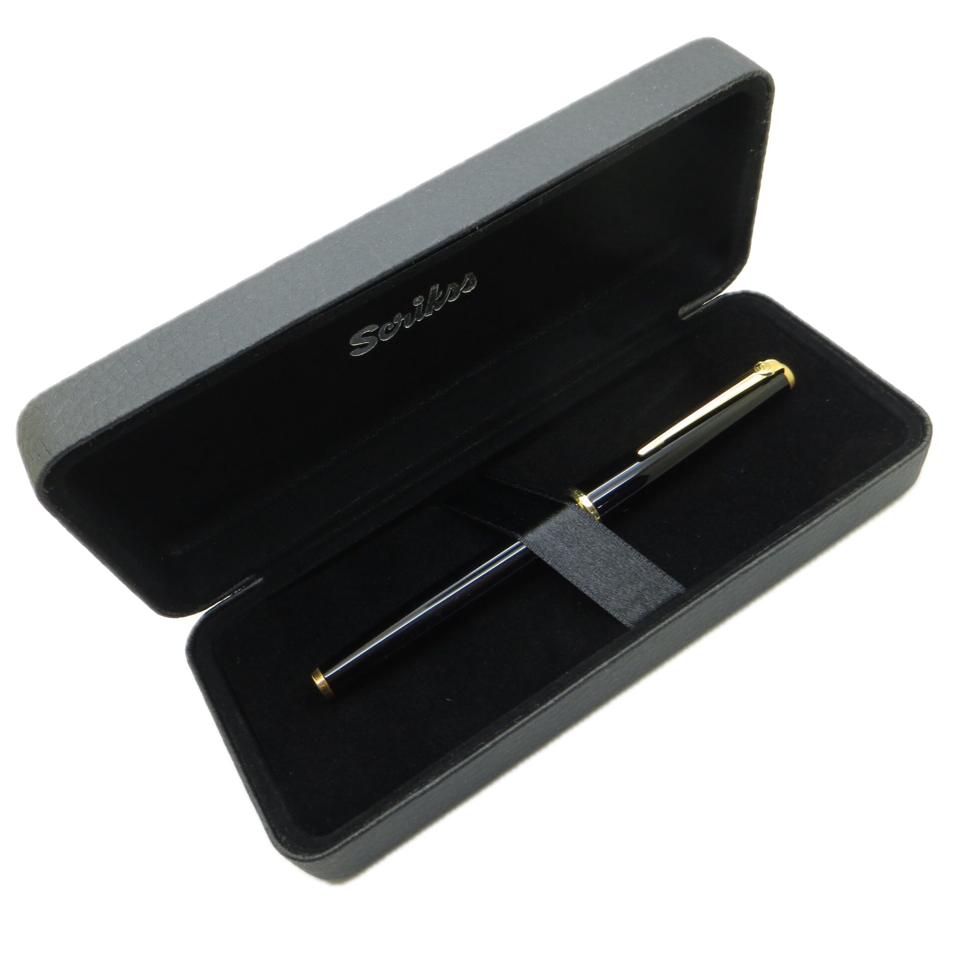 Scrikss Nostalji 85 Siyah Altın Kendinden Pistonlu/Mürekkep Hazneli Dolma Kalem Eski Üretim