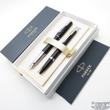 Parker Urban Mat Siyah Dolma Kalem + Tükenmez Kalem | İsme Özel Kalem | Hediyelik Kalem