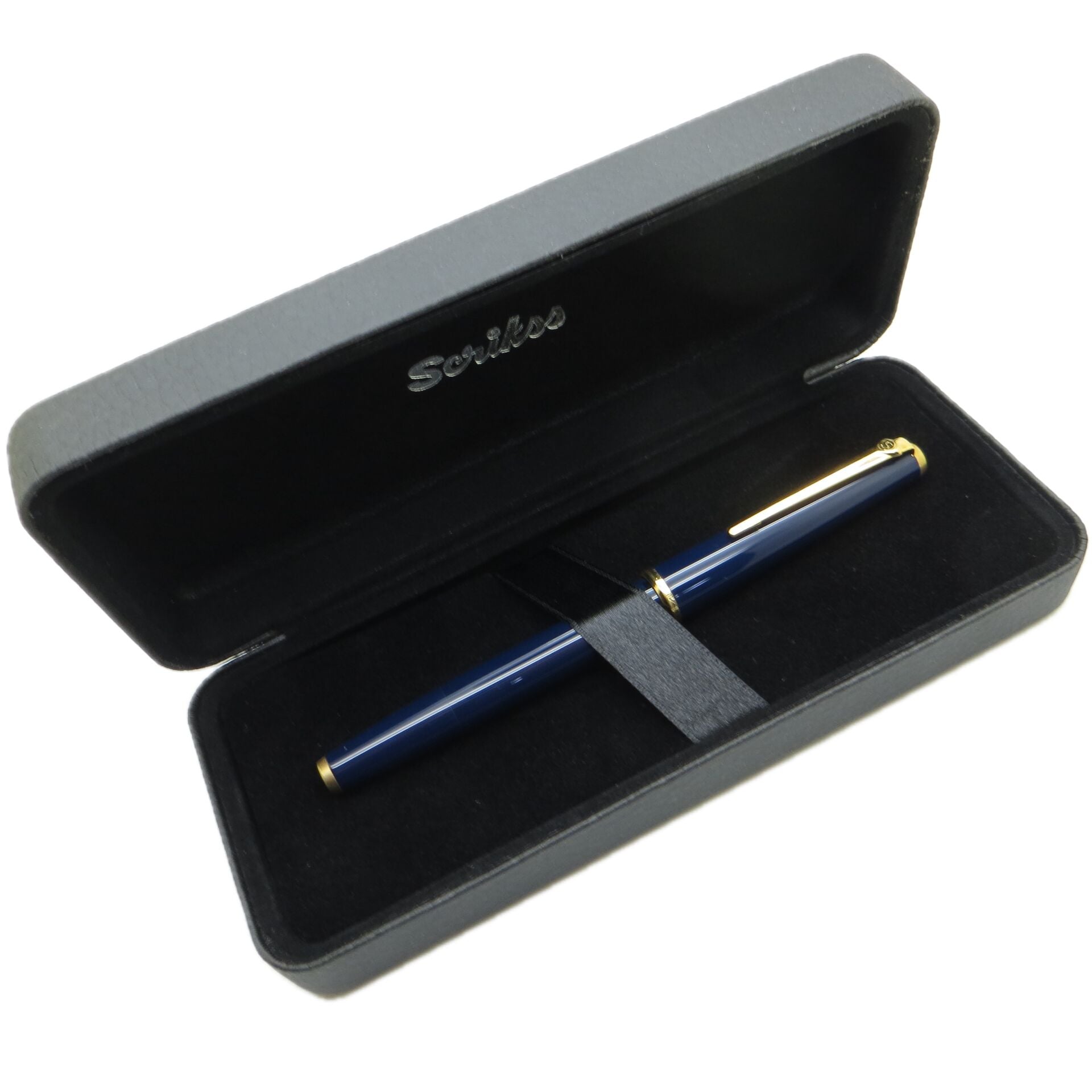 Scrikss Nostalji 85 Lacivert Altın Kendinden Pistonlu/Mürekkep Hazneli Dolma Kalem Eski Üretim