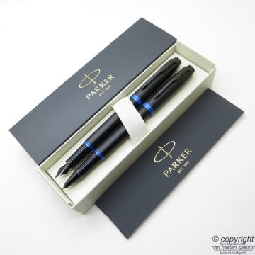 Parker IM Professional BT Mavi Dolma Kalem + Roller Kalem Set | Parker Kalem | İsme Özel Kalem | Hediyelik Kalem