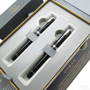 Parker Urban Lake Siyah Dolma Kalem + Roller Kalem Seti | İsme Özel Kalem