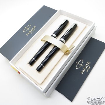 Parker Urban Lake Siyah Dolma Kalem + Roller Kalem Seti | İsme Özel Kalem