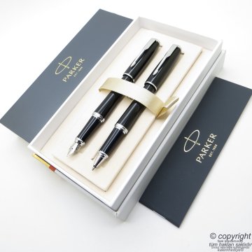 Parker Urban Lake Siyah Dolma Kalem + Roller Kalem Seti | İsme Özel Kalem