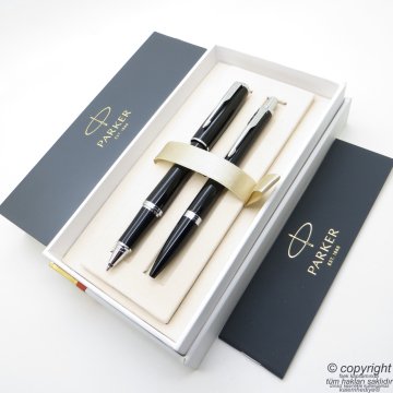 Parker Urban Lake Siyah Roller Kalem + Tükenmez Kalem Set | İsme Özel Kalem | Hediyelik Kalem