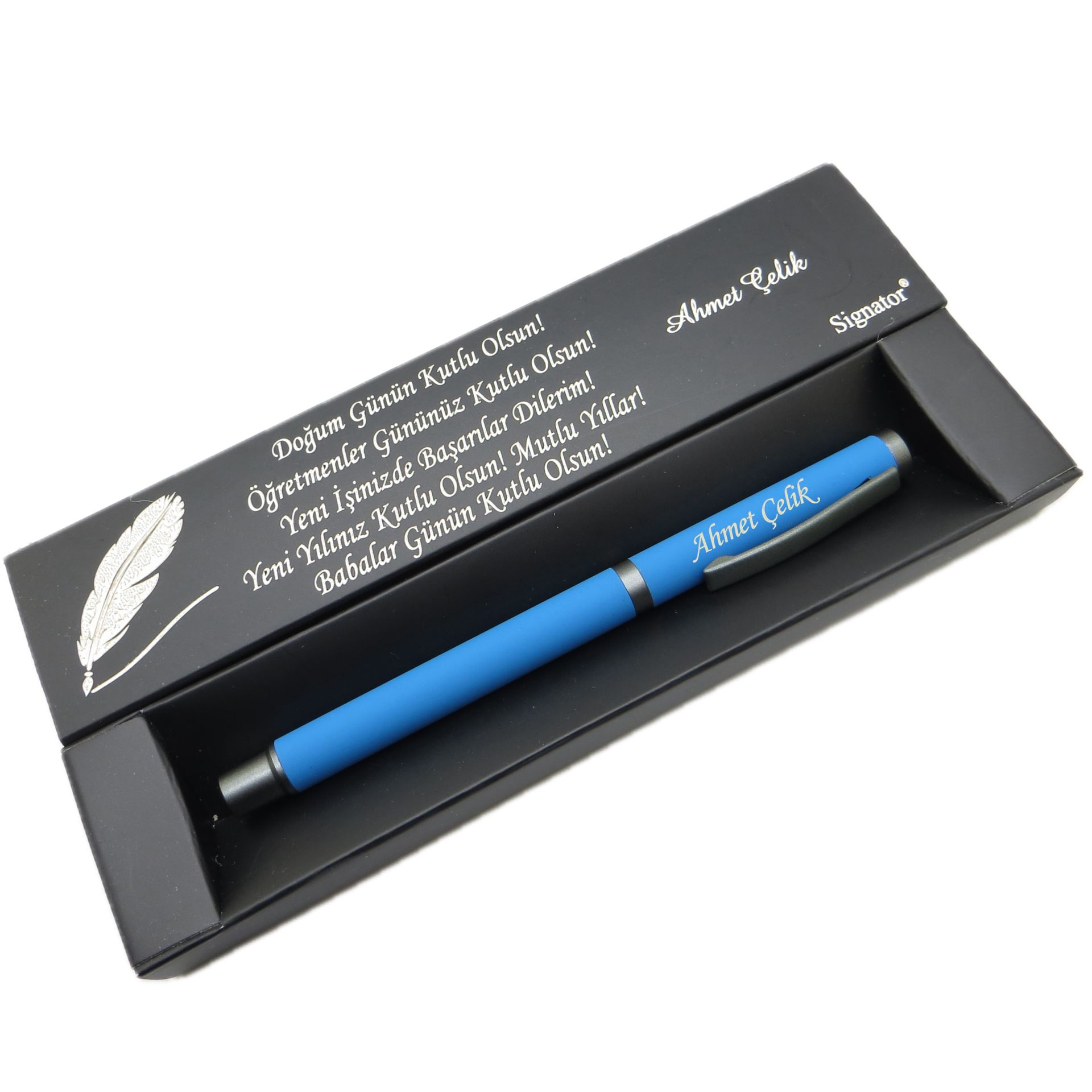 Signator® C584 Mavi Roller Kalem | İsme Özel Kalem | Hediyelik Kalem