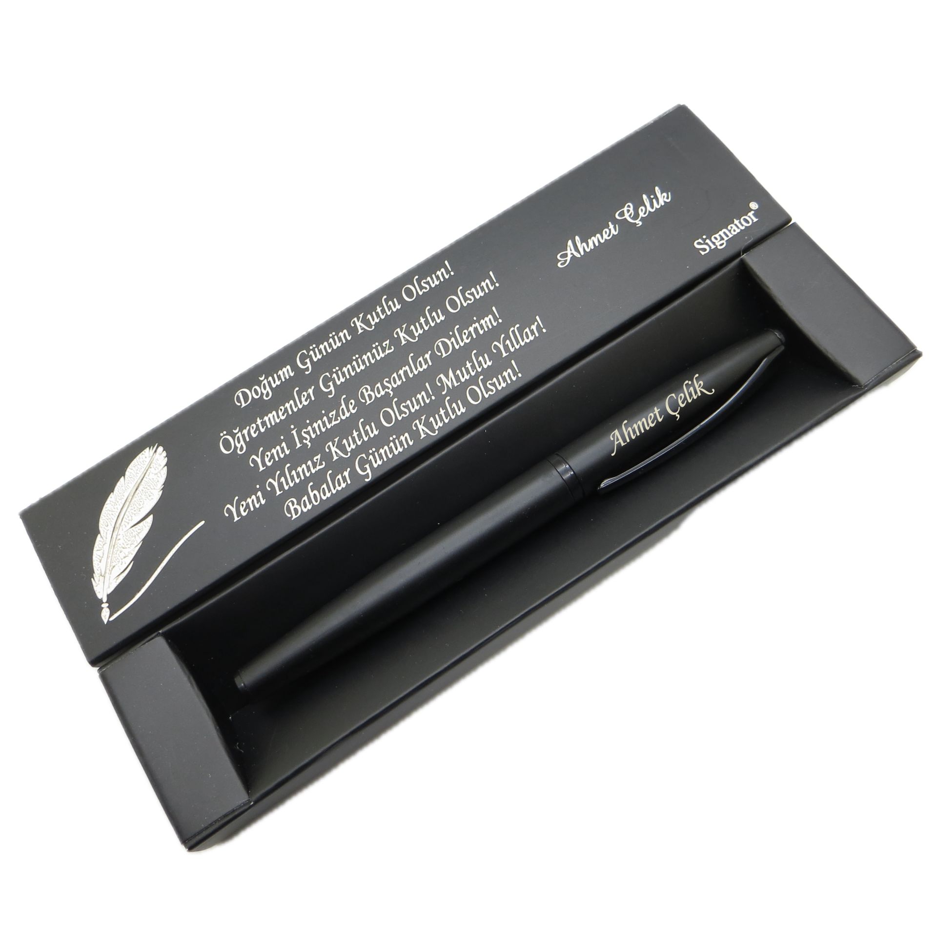 Signator® C590 Mat Siyah Roller Kalem | İsme Özel Kalem | Hediyelik Kalem