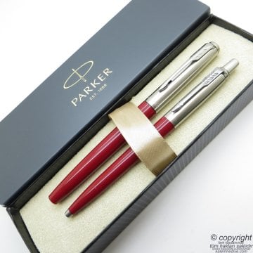 Parker Jotter Original Bordo Roller Kalem + Tükenmez Kalem Set | İsme Özel Kalem | Hediyelik Kalem