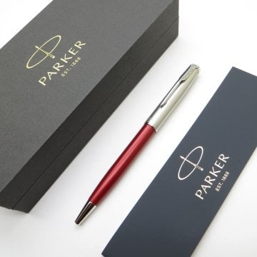 Parker Sonnet Essential Kırmızı CT Tükenmez Kalem | İsme Özel Kalem | Hediyelik Kalem