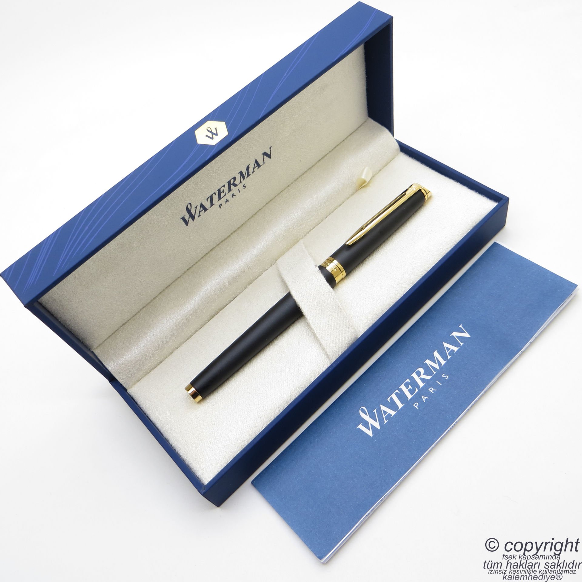 Waterman Hemisphere Mat Siyah GT Roller Kalem | İsme Özel Kalem | Hediye Kalem