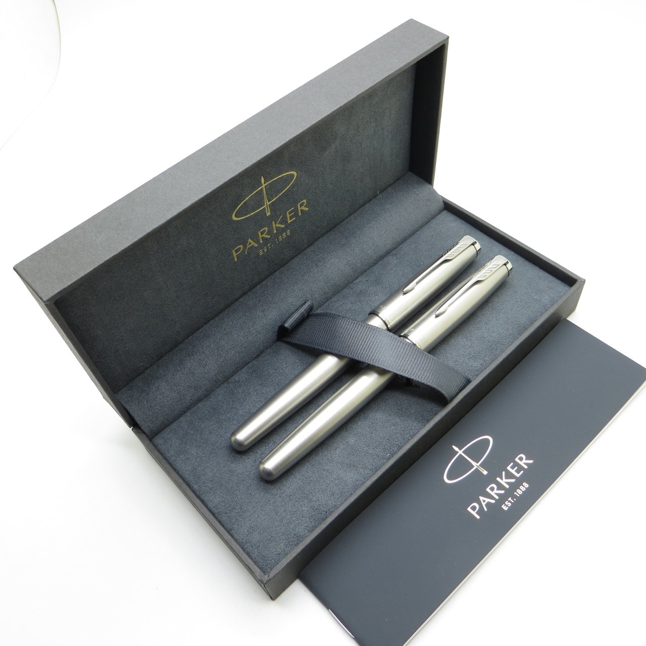 Parker Sonnet Essential Stainless Steel CT Dolma Kalem + Roller Kalem Set | İsme Özel Kalem | Hediyelik Kalem