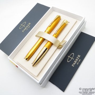 Parker Urban Premium Desenli Metal Roller Kalem + Tükenmez Kalem | İsme Özel Kalem | Hediyelik Kalem