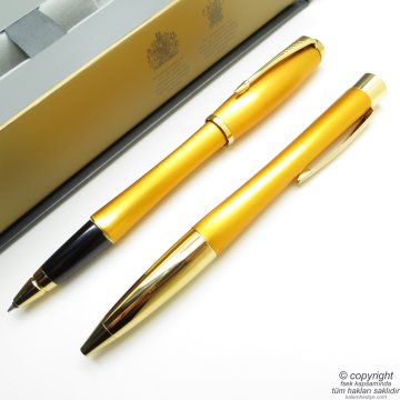 Parker Urban Premium Desenli Metal Roller Kalem + Tükenmez Kalem | İsme Özel Kalem | Hediyelik Kalem