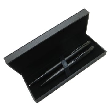 Signator® M400 Mat Siyah Kalem Seti - Roller Kalem + Tükenmez Kalem | İsme Özel Kalem | Hediyelik Kalem